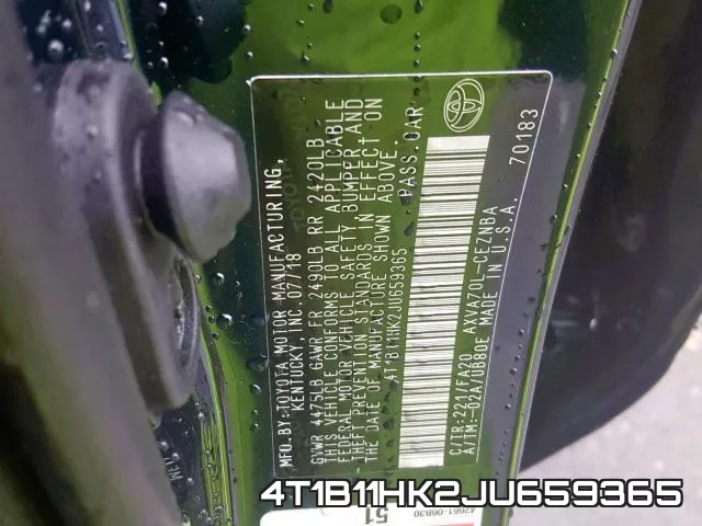 4T1B11HK2JU659365 фото 2