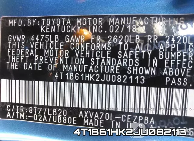 4T1B61HK2JU082113 фото 10