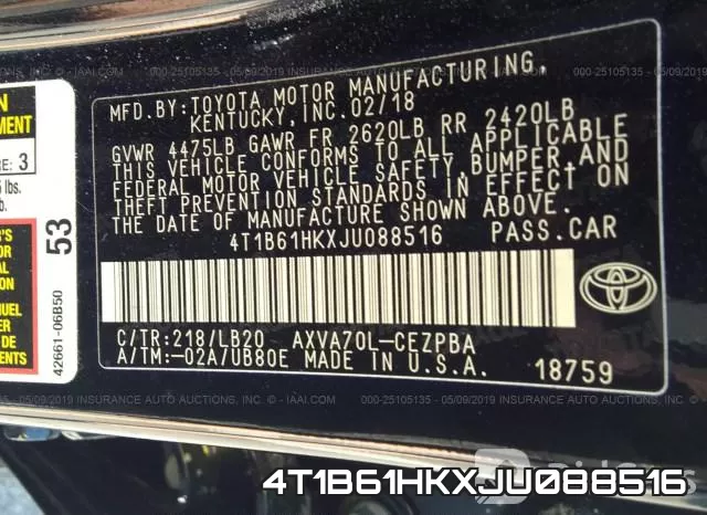 4T1B61HKXJU088516 фото 10