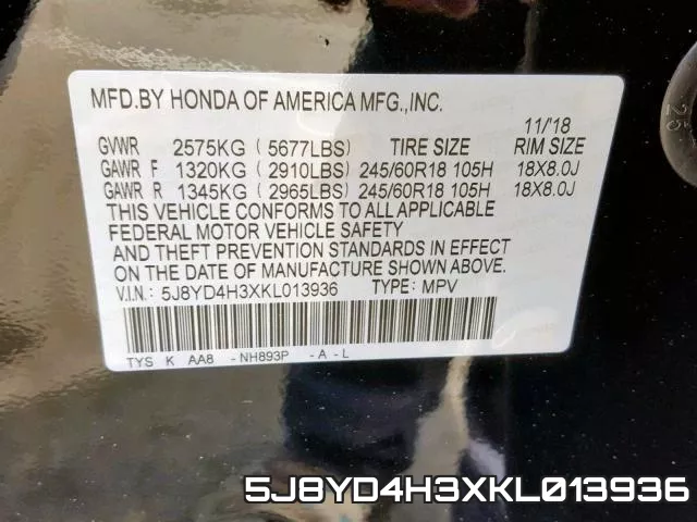 5J8YD4H3XKL013936 фото 2
