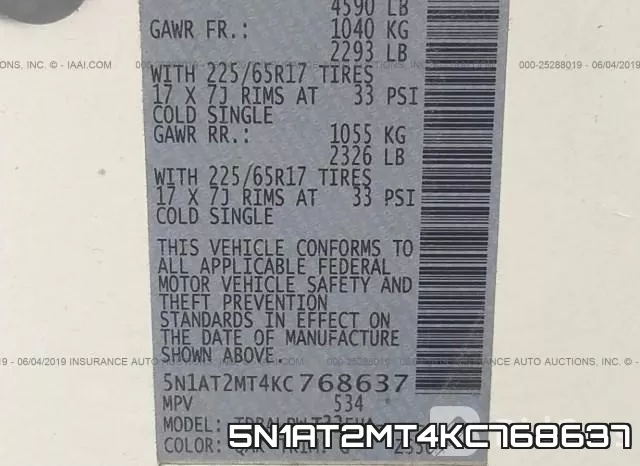 5N1AT2MT4KC768637 фото 10
