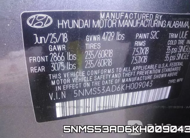 5NMS53AD6KH009043 фото 10