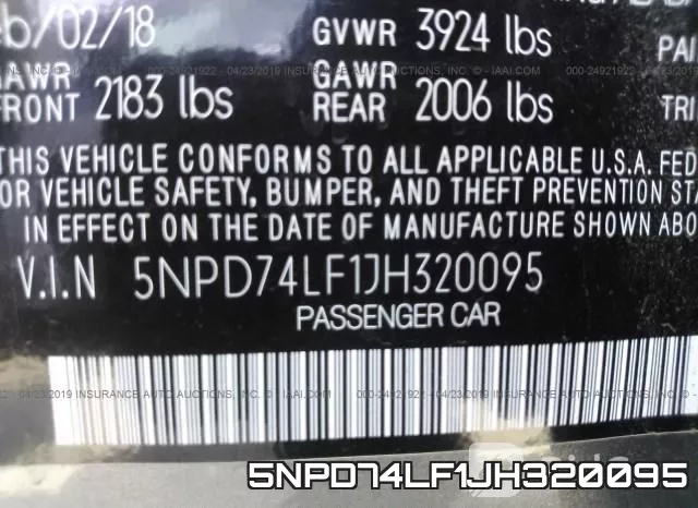 5NPD74LF1JH320095 фото 10