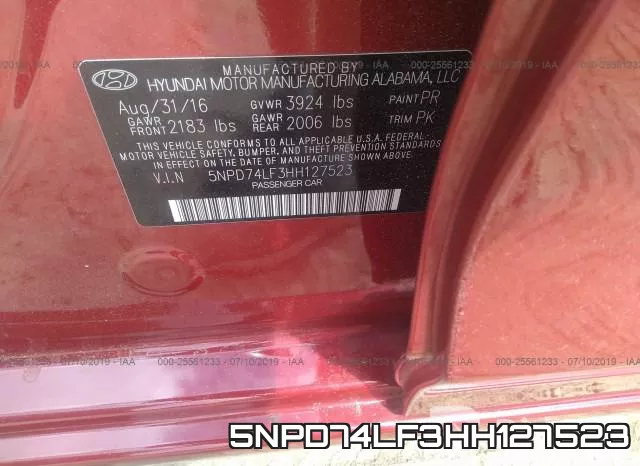 5NPD74LF3HH127523 фото 10