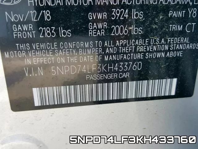 5NPD74LF3KH433760 фото 2