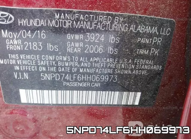 5NPD74LF6HH069973 фото 10