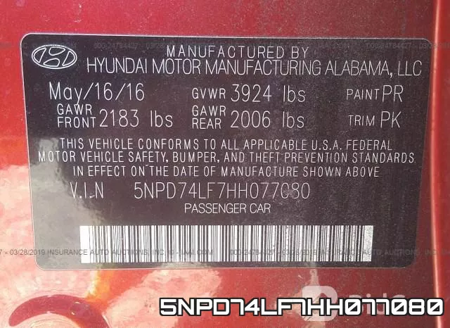5NPD74LF7HH077080 фото 10