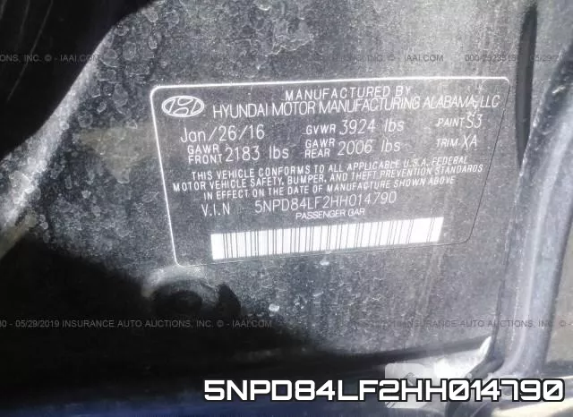 5NPD84LF2HH014790 фото 9