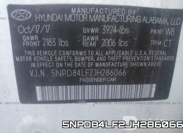 5NPD84LF2JH286066 фото 10
