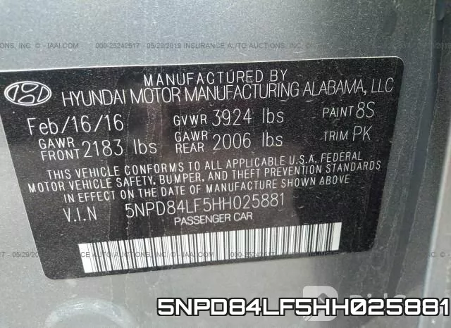 5NPD84LF5HH025881 фото 10