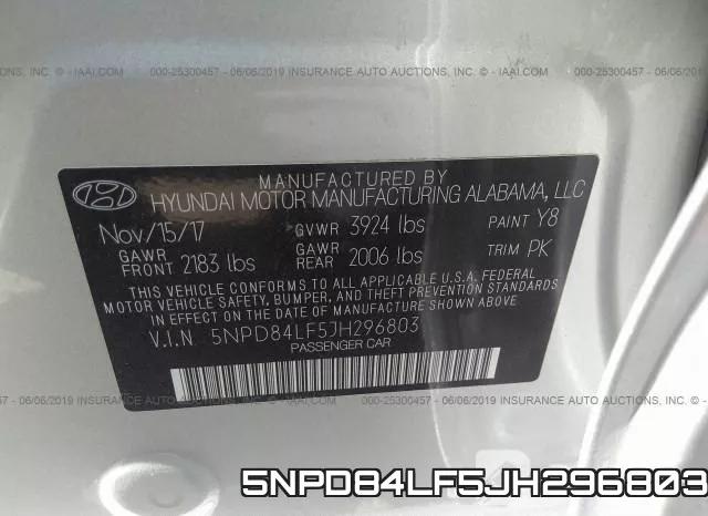 5NPD84LF5JH296803 фото 10
