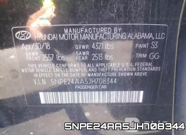 5NPE24AA5JH708344 фото 10