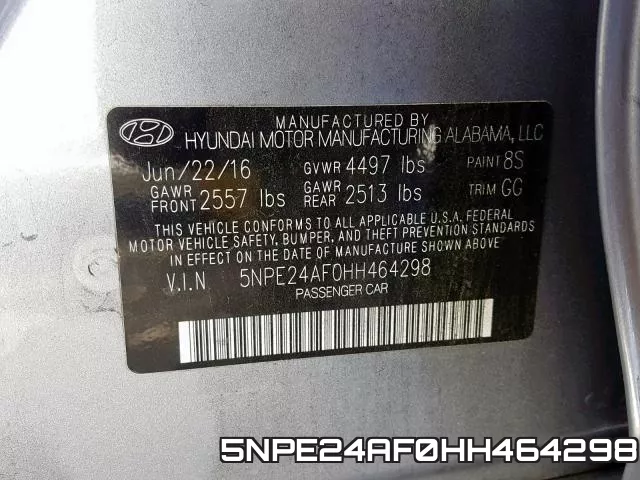 5NPE24AF0HH464298 фото 2