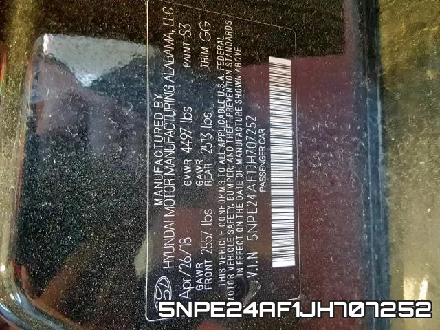 5NPE24AF1JH707252 фото 2