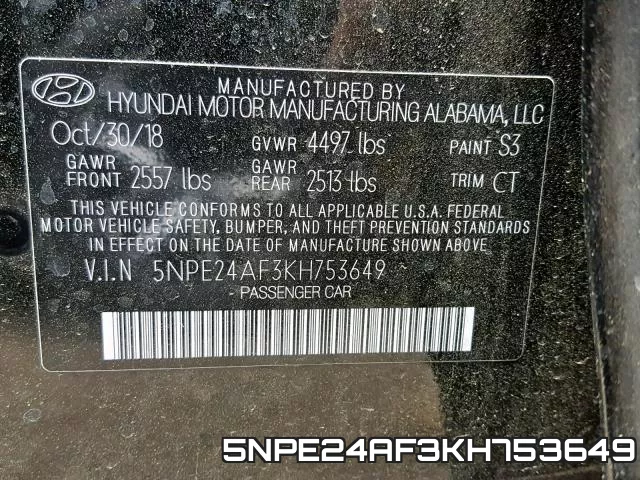 5NPE24AF3KH753649 фото 2