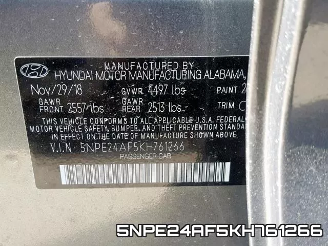 5NPE24AF5KH761266 фото 2