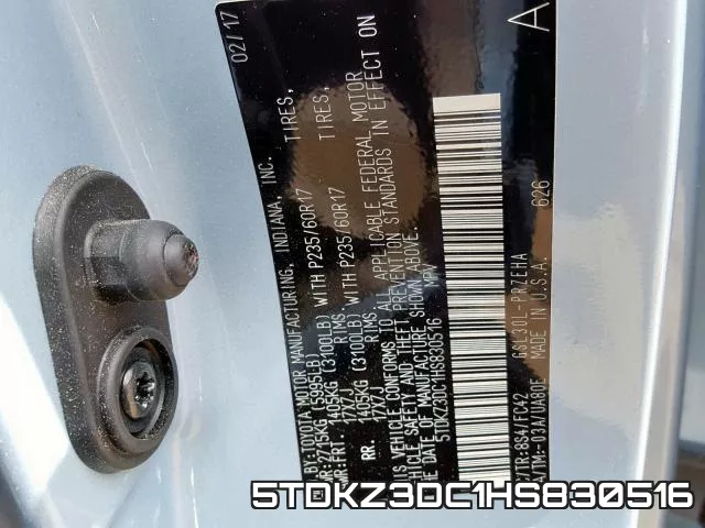 5TDKZ3DC1HS830516 фото 2