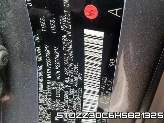5TDZZ3DC6HS821325 фото 2