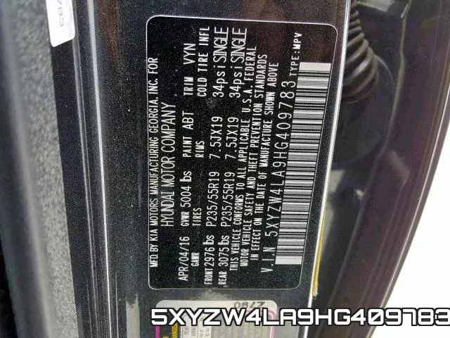 5XYZW4LA9HG409783 фото 2