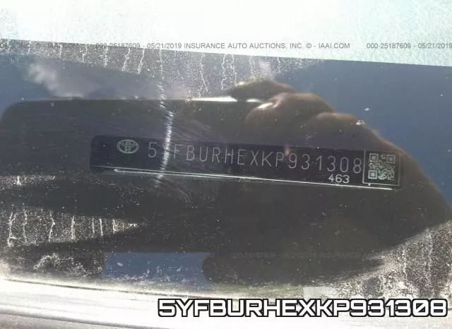 5YFBURHEXKP931308 фото 10