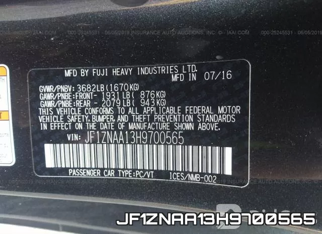 JF1ZNAA13H9700565 фото 10
