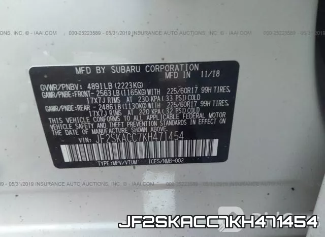 JF2SKACC7KH471454 фото 10