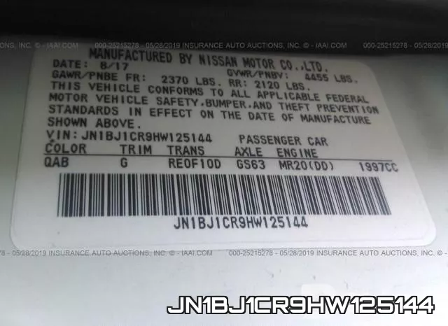 JN1BJ1CR9HW125144 фото 10