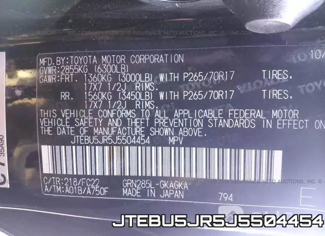 JTEBU5JR5J5504454 фото 10