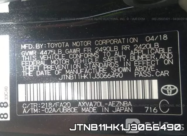 JTNB11HK1J3066490 фото 10