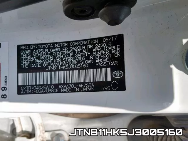 JTNB11HK5J3005160 фото 2