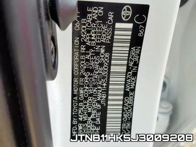 JTNB11HK5J3009208 фото 2