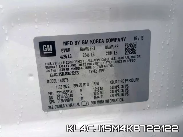 KL4CJ1SM4KB722122 фото 2
