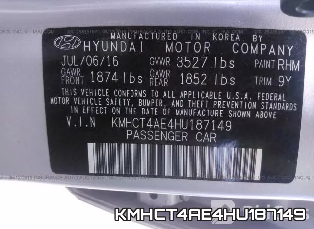 KMHCT4AE4HU187149 фото 10