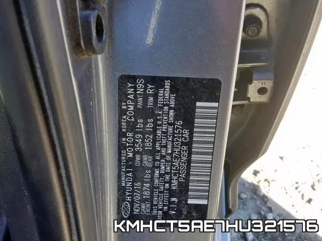 KMHCT5AE7HU321576 фото 2