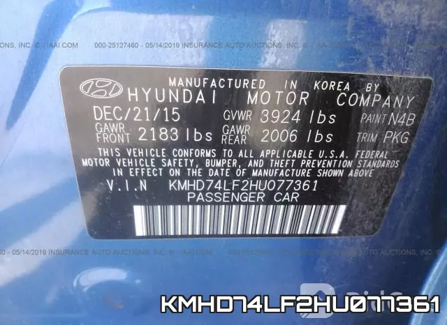 KMHD74LF2HU077361 фото 9