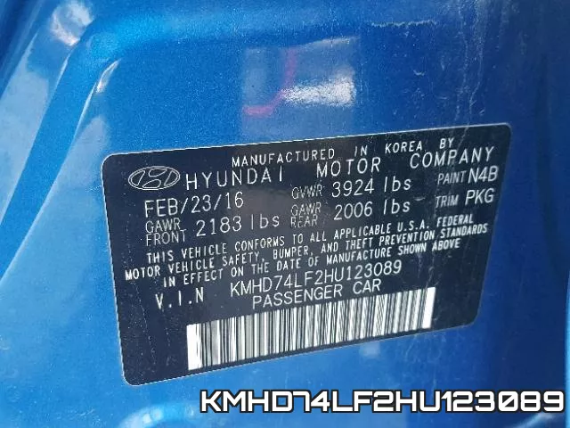 KMHD74LF2HU123089 фото 2