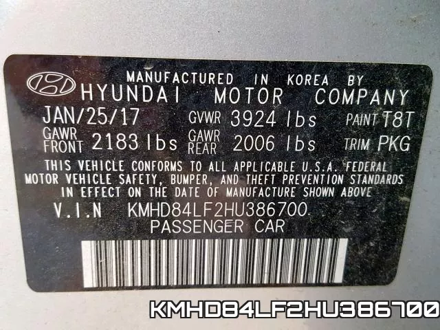 KMHD84LF2HU386700 фото 2