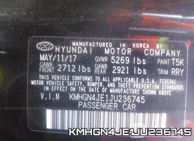 KMHGN4JE1JU236745 фото 10