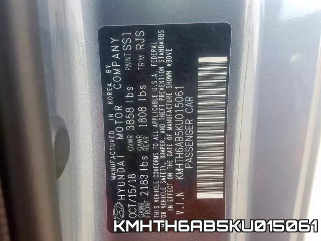 KMHTH6AB5KU015061 фото 2