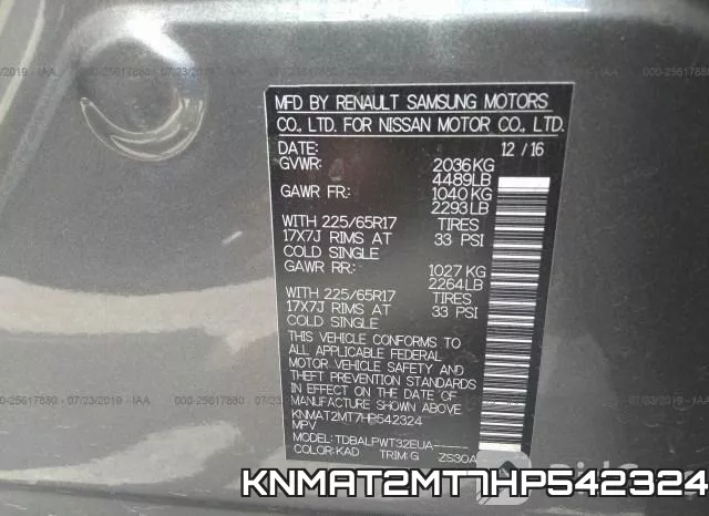 KNMAT2MT7HP542324 фото 10