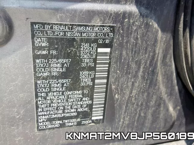 KNMAT2MV8JP560189 фото 2