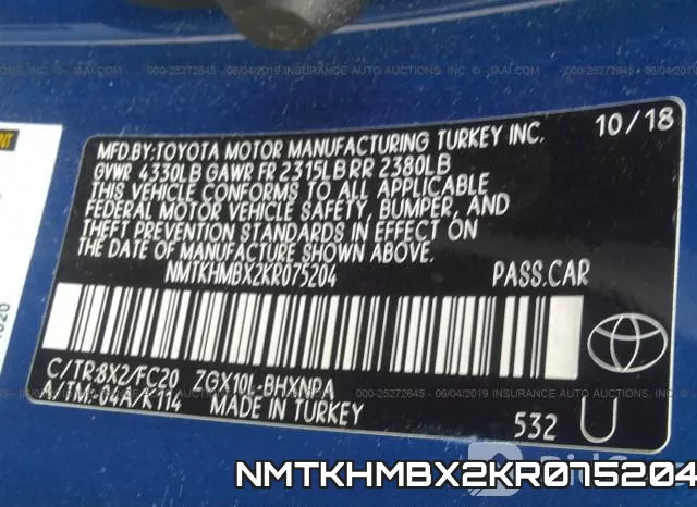 NMTKHMBX2KR075204 фото 10