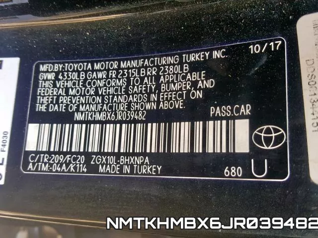NMTKHMBX6JR039482 фото 2