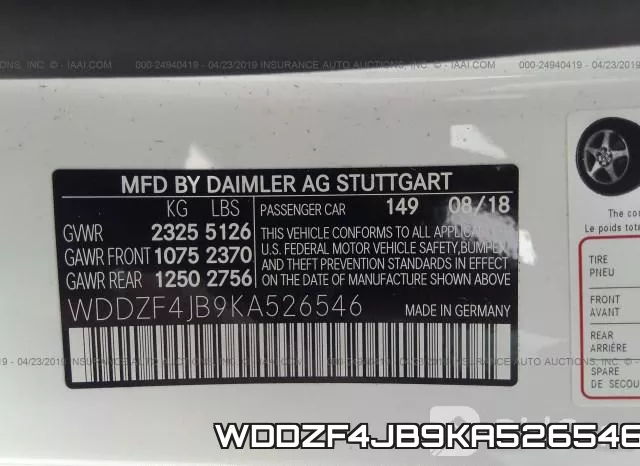 WDDZF4JB9KA526546 фото 10