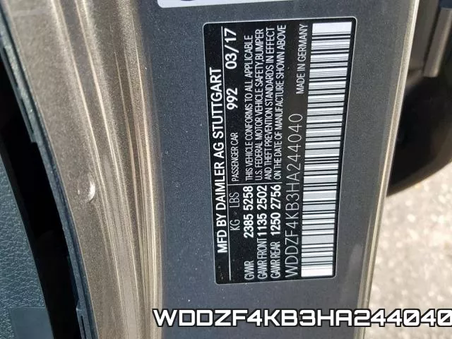 WDDZF4KB3HA244040 фото 2