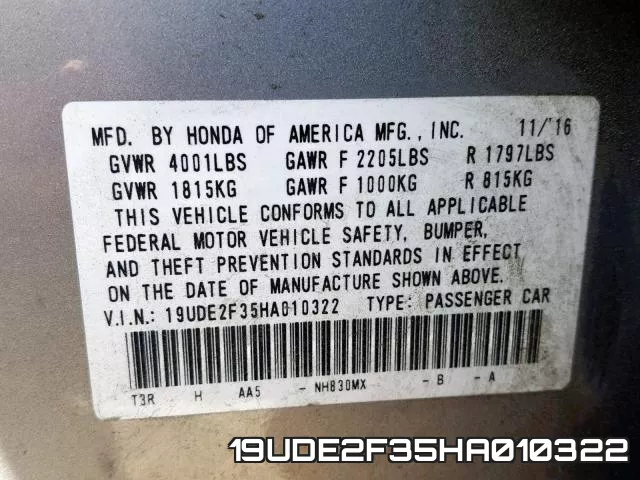 19UDE2F35HA010322 фото 2