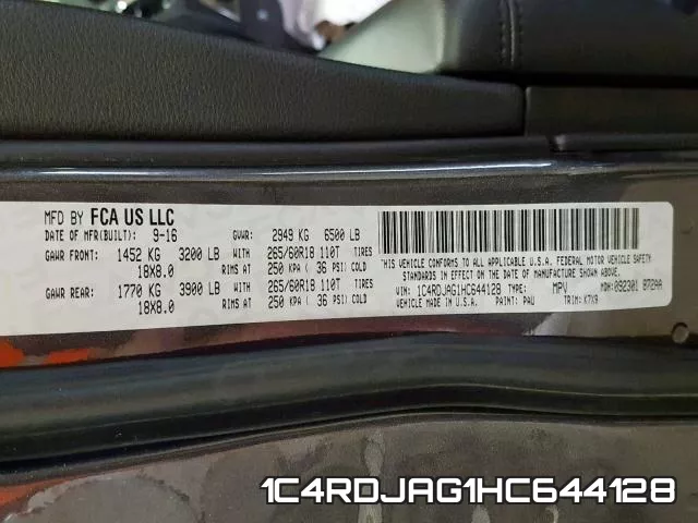 1C4RDJAG1HC644128 фото 2