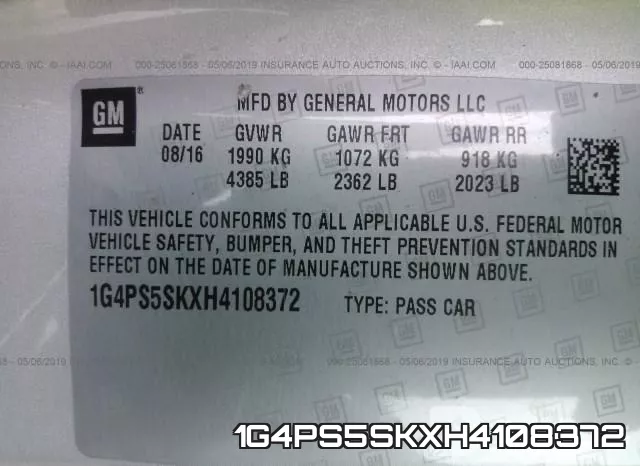 1G4PS5SKXH4108372 фото 10