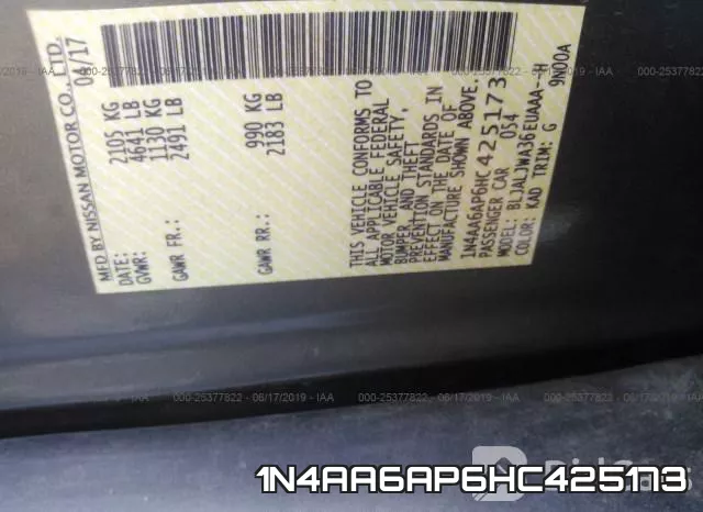 1N4AA6AP6HC425173 фото 10