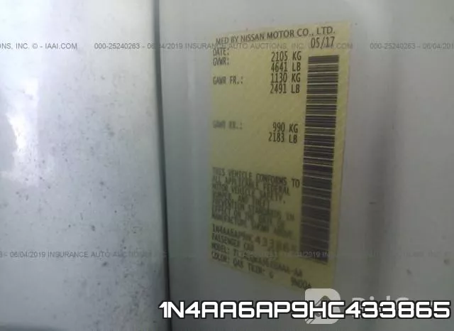 1N4AA6AP9HC433865 фото 10
